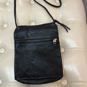 Genuine leather crossbody travel bag